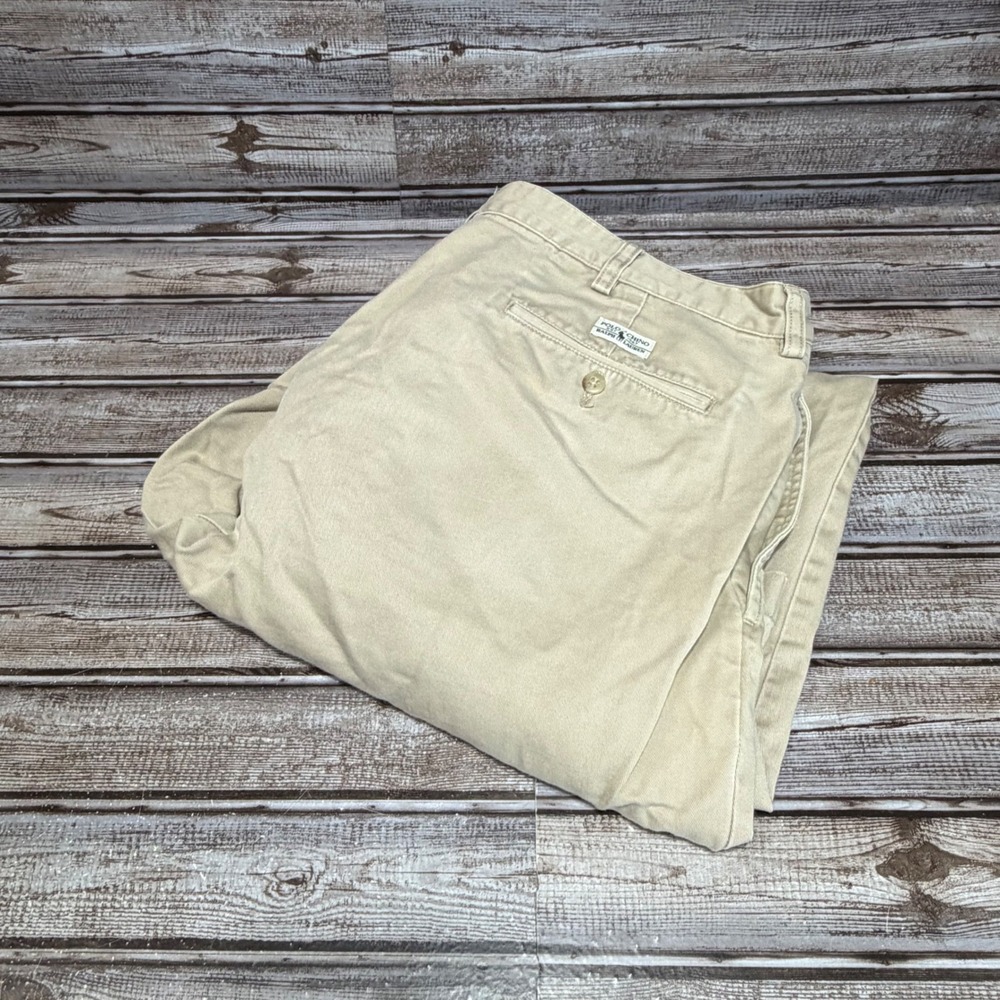 Polo Ralph Lauren Men Khaki Chino Pants Pleated Classic Fit Size 36x30 Actual